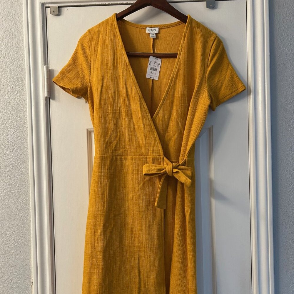 Beautiful Mustard gold wrap around Dress